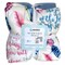 Faith Birds and Butterflies Silky Premium Fleece No-Sew Throw Kit (72 x 60) (Harbor Blue)